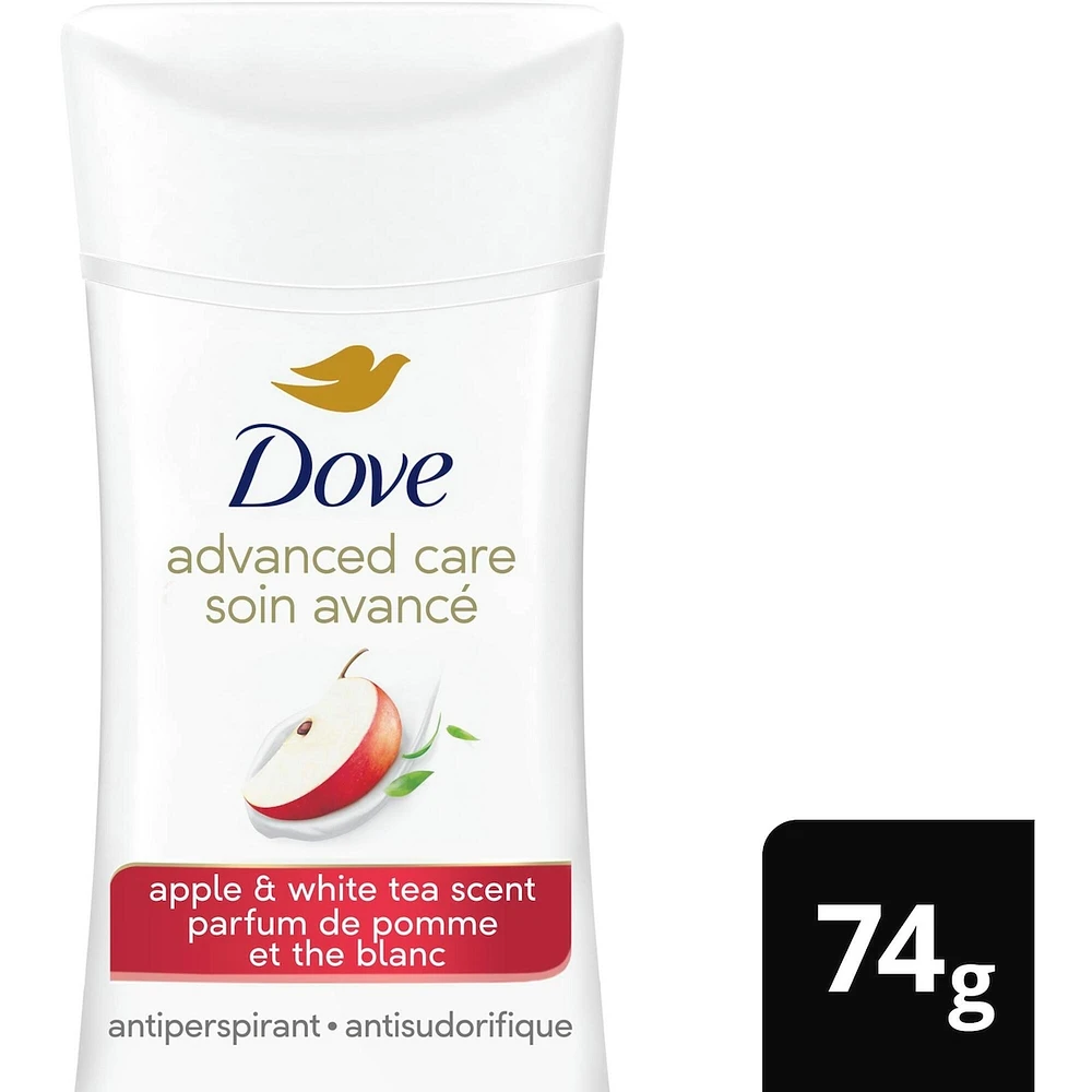 Dove Antiperspirant Deodorant Stick Apple and White Tea Scent antibacterial odour protection 74g