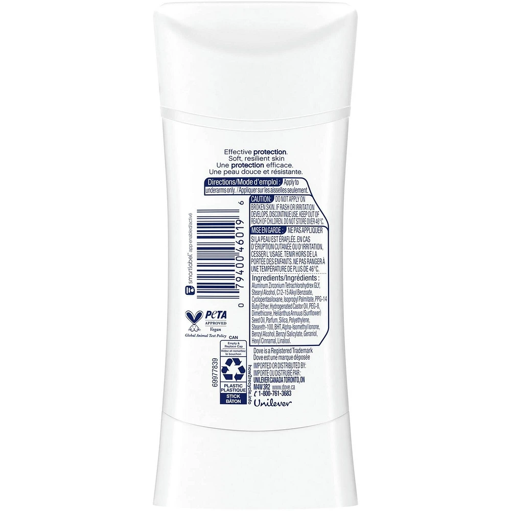 Dove Antiperspirant Deodorant Stick Apple and White Tea Scent antibacterial odour protection 74g