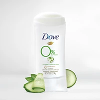 Dove 0% Aluminum Deodorant for smooth underarms Cucumber & Green Tea antibacterial odour protection 74 g