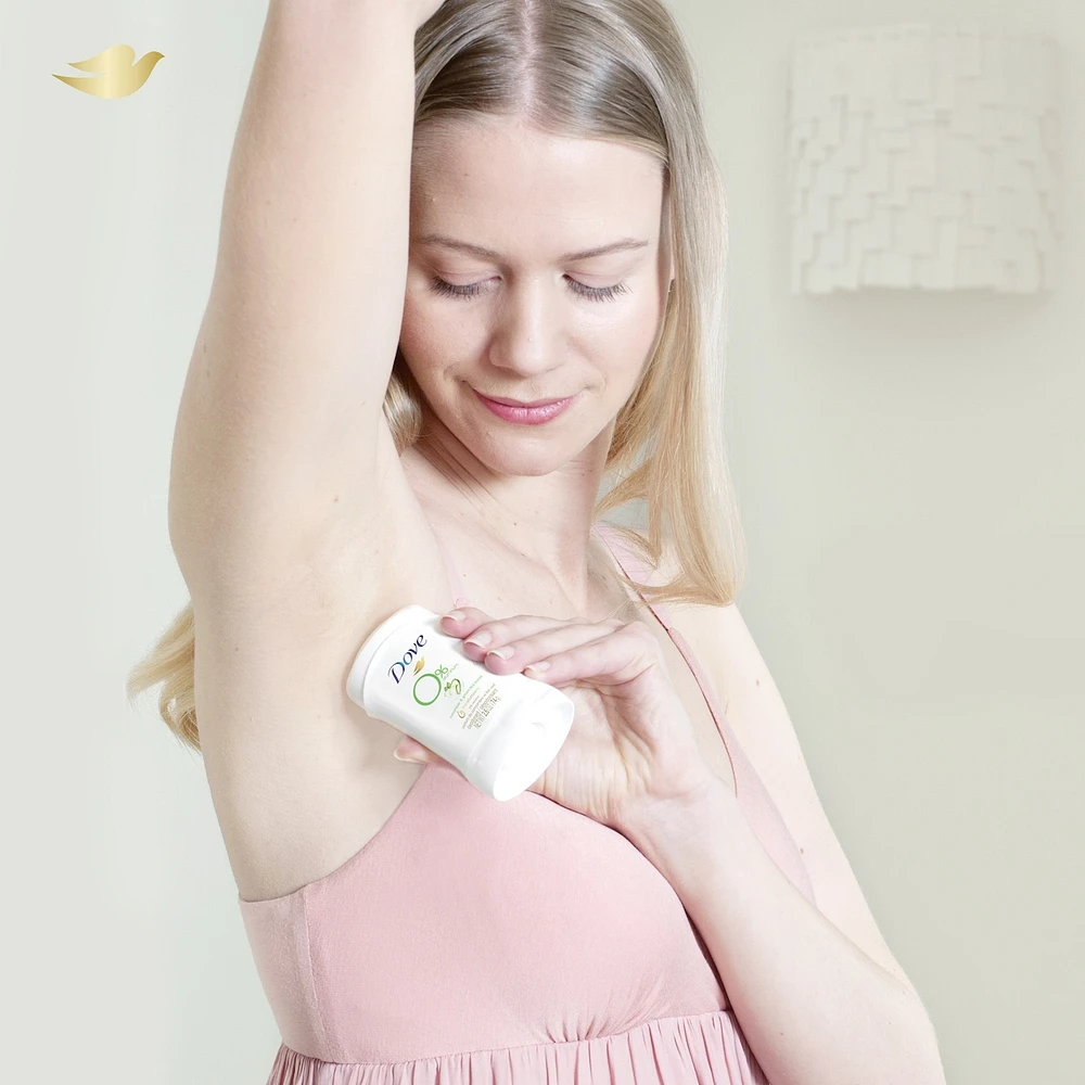 Dove 0% Aluminum Deodorant for smooth underarms Cucumber & Green Tea antibacterial odour protection 74 g