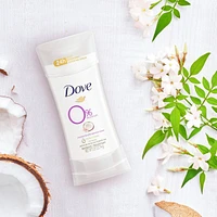 Dove 0% Aluminum Deodorant for smooth underarms Coconut and Pink Jasmine antibacterial odour protection 74 g