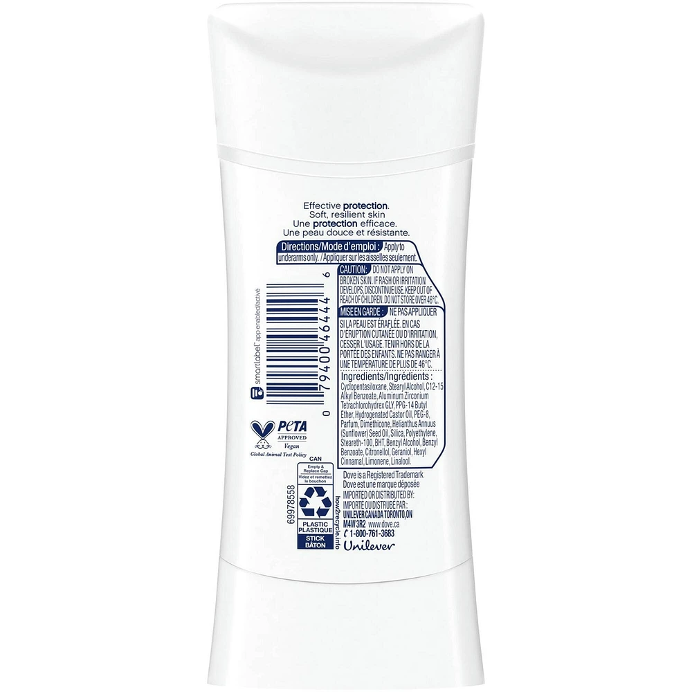 Dove Advanced Care Antiperspirant Stick Clear Finish antibacterial odour protection 74g