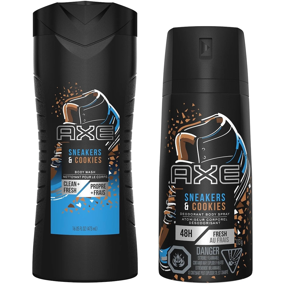 Désodorisant en vaporisateur pour hommes AXE  Sneakers and Cookies protection antibactérienne contre les odeurs 113 g