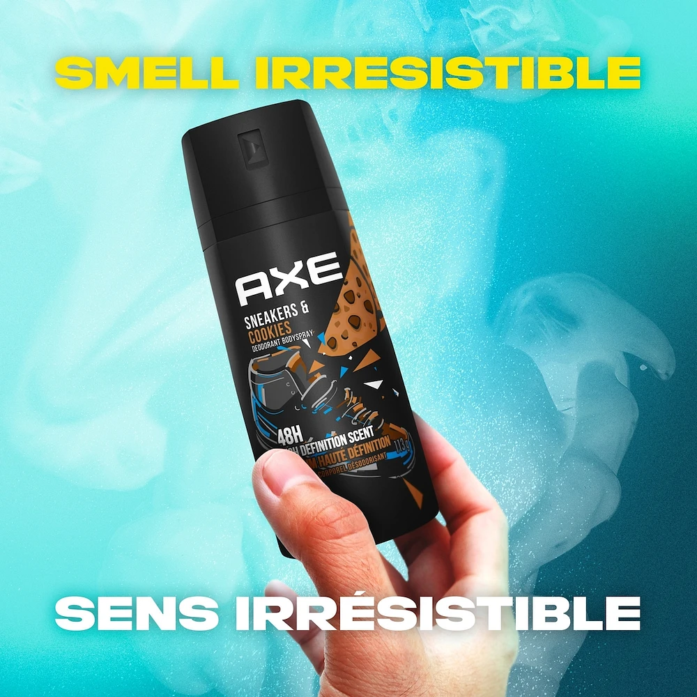 Désodorisant en vaporisateur pour hommes AXE  Sneakers and Cookies protection antibactérienne contre les odeurs 113 g