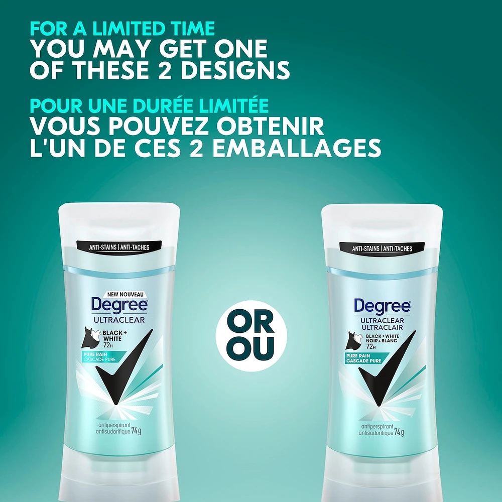 Antisudorifique Degree for Women Cascade pure protection antibactérienne contre les odeurs 74 g
