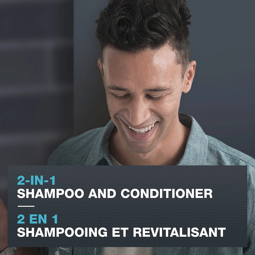 Dove Men+Care 2 in 1 Shampoo and Conditioner with conditioning actives Hydration Fuel fortifies with every wash 355 ml