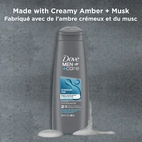 Dove Men+Care 2 in 1 Shampoo and Conditioner with conditioning actives Hydration Fuel fortifies with every wash 355 ml