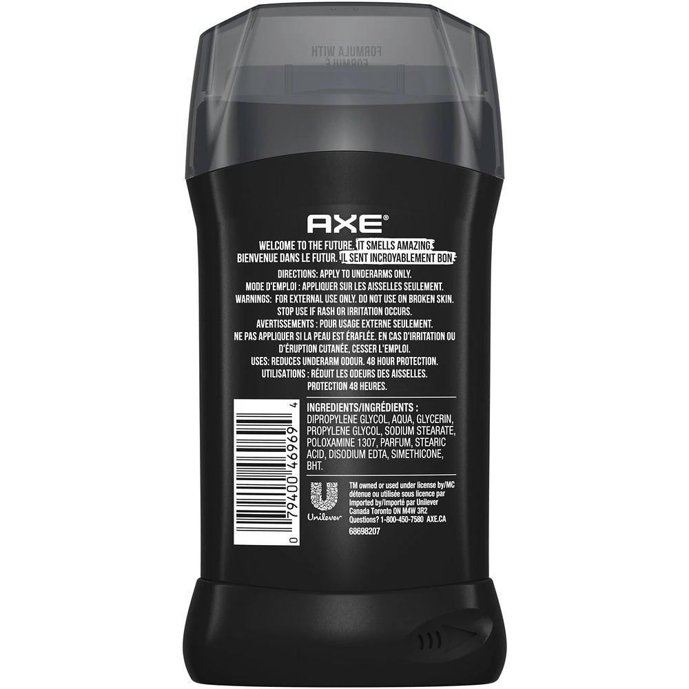 Désodorisant en bâton protection longue durée contre les odeurs avec 48 h de parfum léger et frais AXE  Cool Ocean formulé sans aluminium 85 g