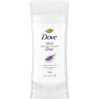 Désodorisant en Bâton pour 48 h de protection contre les odeurs Dove 0 % Aluminium Parfum de Lavande et Vanille désodorisant sans aluminium pour des aisselles lisses