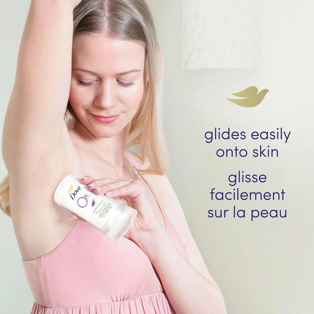 Désodorisant en Bâton pour 48 h de protection contre les odeurs Dove 0 % Aluminium Parfum de Lavande et Vanille désodorisant sans aluminium pour des aisselles lisses