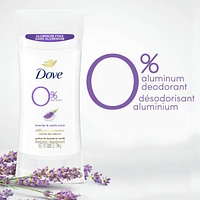 Désodorisant en Bâton pour 48 h de protection contre les odeurs Dove 0 % Aluminium Parfum de Lavande et Vanille désodorisant sans aluminium pour des aisselles lisses