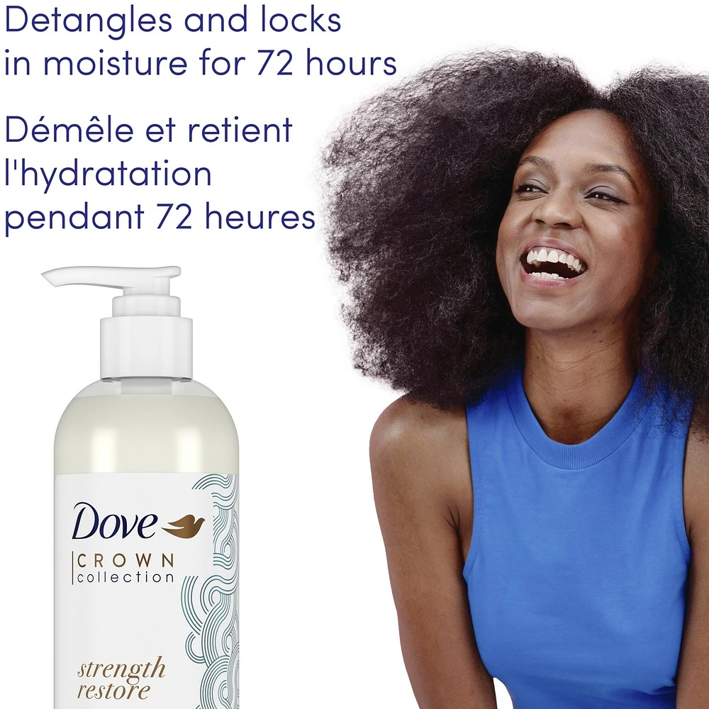 CROWN Collection Strength Restore Leave-in Conditioner for coily and curly hair with Vitamin B3 and Jojoba Oil