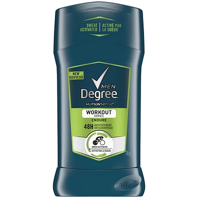 Degree Men Antiperspirant Stick for 48-hour odour protection Workout Endure antibacterial odour protection 76 g