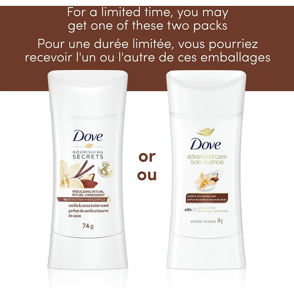 Dove Invisible Solid Vanilla & Cocoa Butter 74 GR