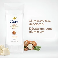 Désodorisant en Bâton pour 48 h de protection contre les odeurs Dove 0 % Aluminium Beurre de karité désodorisant sans aluminium pour des aisselles lisses 74 g