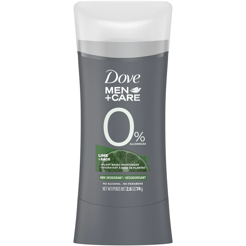 Dove Men+Care Deodorant Stick for 48h odour protection Lime + Sage with 0% Aluminium 74 g