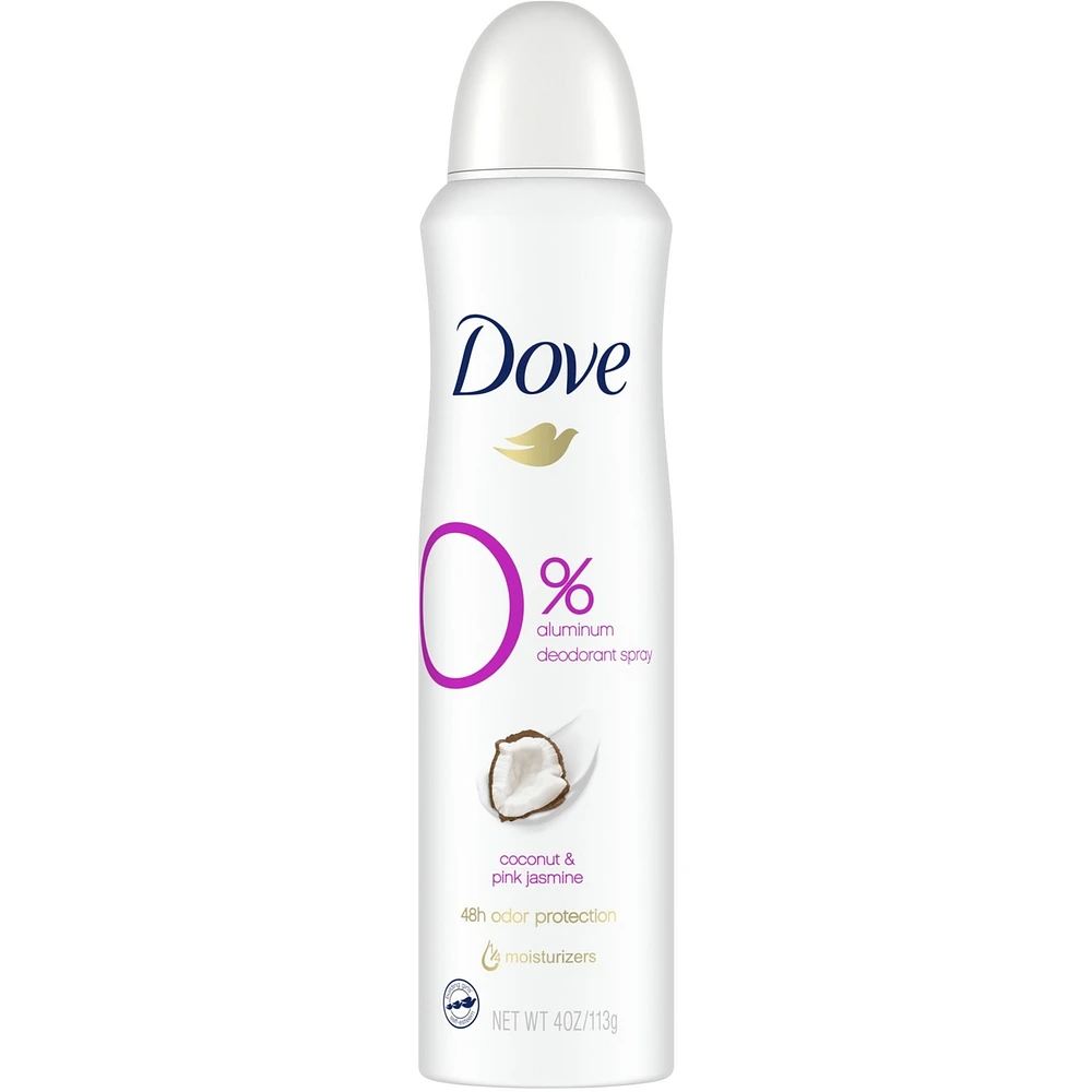 0% Aluminum Deodorant Spray For 48 Hour Protection Coconut & Pink Jasmine Aluminum Free Women's Deodorant 113 g