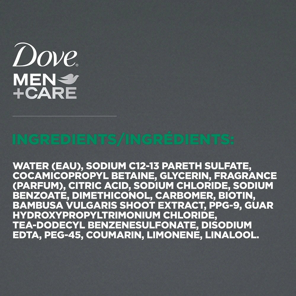 Dove Men+Care  Hair Fall Protection 2-in-1 Shampoo and Conditioner Strengthens Hair Fiber with Bamboo Extract 355 ml
