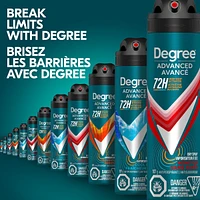 Antisudorifique en Vaporisateur à Sec pour 72 h de protection contre les odeurs et la transpiration Degree Men Advanced Sans Arrêt avec technologie MotionSense®