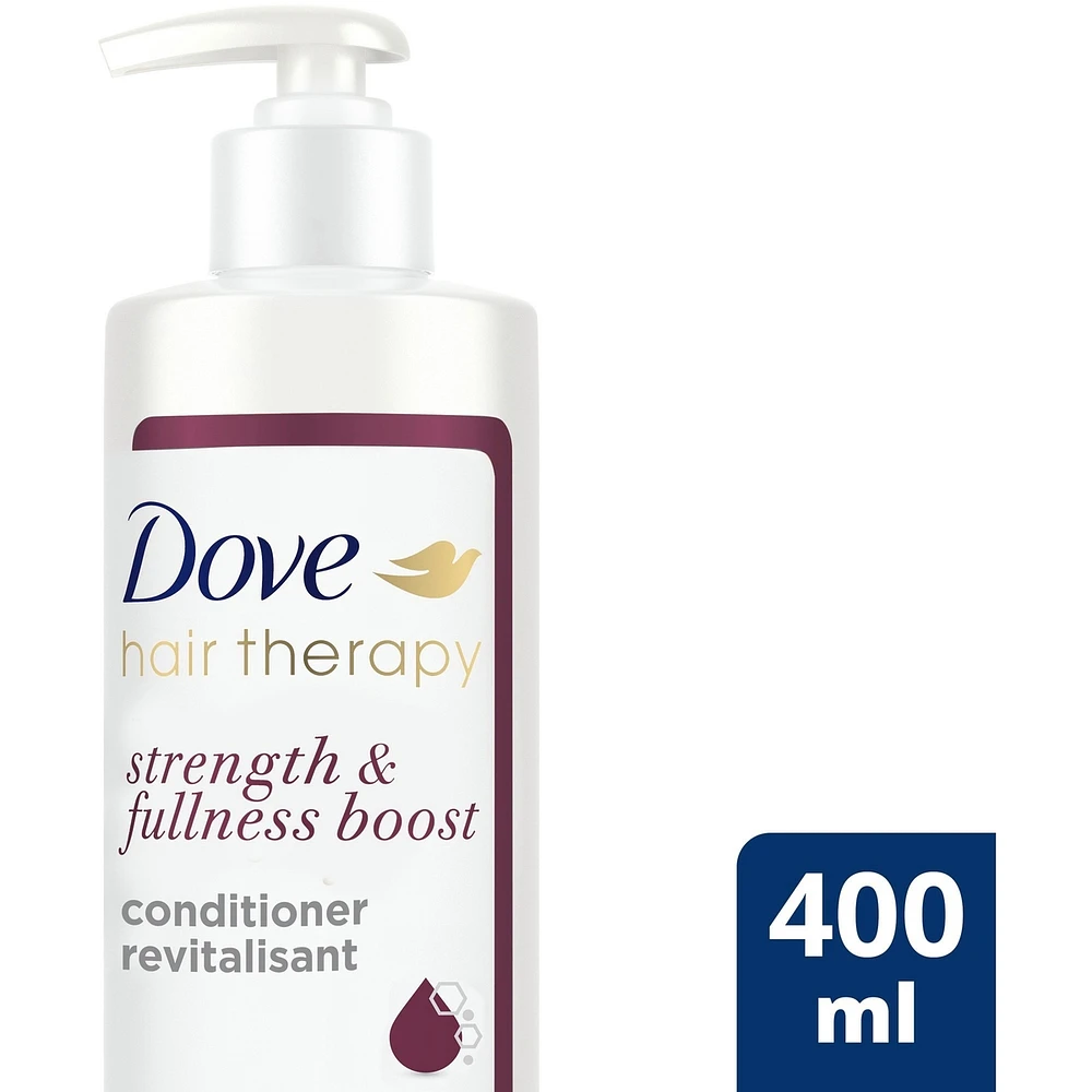 Dove Hair Therapy Conditioner for fine, thin hair Strength & Fullness Boost for 2X visibly fuller, thicker hair 400 ml