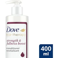 Dove Hair Therapy Conditioner for fine, thin hair Strength & Fullness Boost for 2X visibly fuller, thicker hair 400 ml