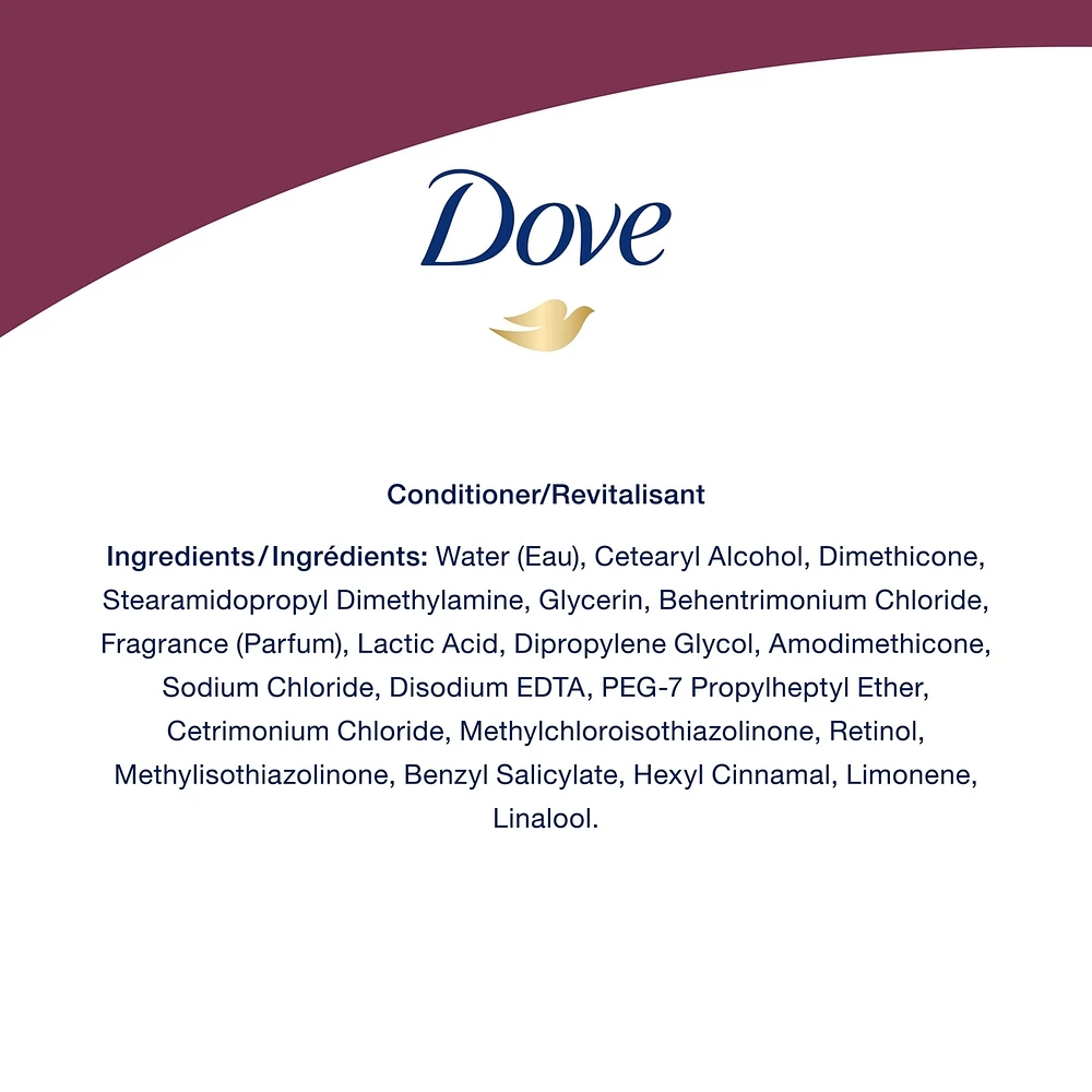 Dove Hair Therapy Conditioner for fine, thin hair Strength & Fullness Boost for 2X visibly fuller, thicker hair 400 ml