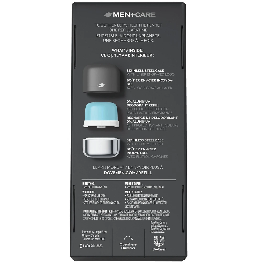 Ultimate Refillable Deodorant Kit 0% Aluminum Clean Touch Aluminum Free Deodorant