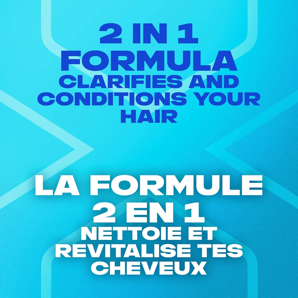 AXE 2 in 1 Shampoo & Conditioner for clean and smooth men's hair Cool Ocean made with menthol 473 ml
