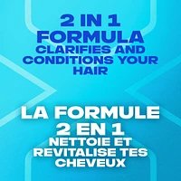 AXE 2 in 1 Shampoo & Conditioner for clean and smooth men's hair Cool Ocean made with menthol 473 ml