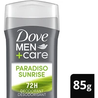 Désodorisant en Bâton formule sans aluminium pour 72 h de protection anti-odeurs Dove Men+Care  Paradiso Sunrise avec huiles essentielles et ¼ de crème hydratante