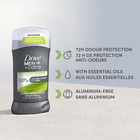 Désodorisant en Bâton formule sans aluminium pour 72 h de protection anti-odeurs Dove Men+Care  Paradiso Sunrise avec huiles essentielles et ¼ de crème hydratante