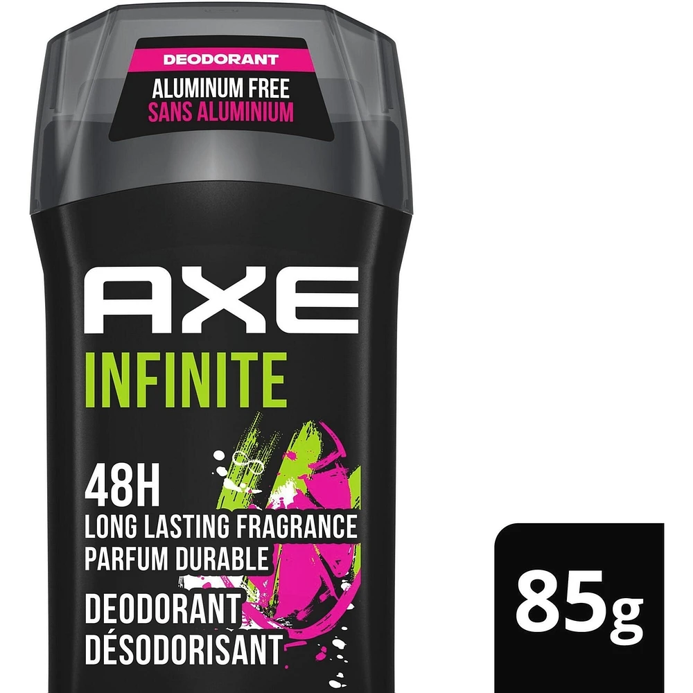 Désodorisant en Bâton pour une protection longue durée contre les odeurs AXE Infinite Pamplemousse et Patchouli formulé sans aluminium