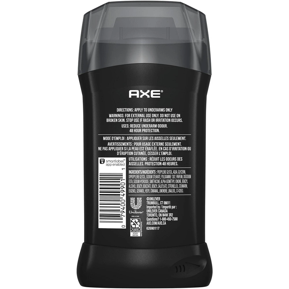 Désodorisant en Bâton pour une protection longue durée contre les odeurs AXE Infinite Pamplemousse et Patchouli formulé sans aluminium