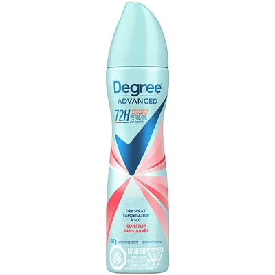 Advanced Dry Spray Antiperspirant Deodorant for Women with 72H Sweat & Odour Protection Nonstop with MotionSense® Technology