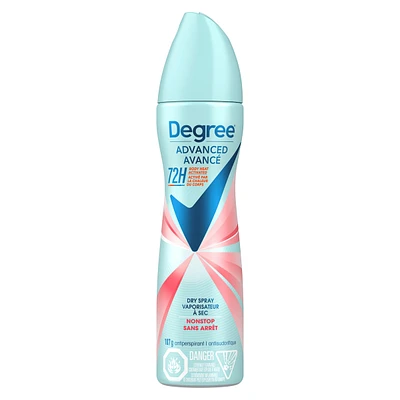 Advanced Dry Spray Antiperspirant Deodorant for Women with 72H Sweat & Odour Protection Nonstop with MotionSense® Technology