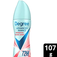 Antisudorifique en Vaporisateur à Sec pour femmes avec 72 h de protection contre les odeurs et la transpiration Degree Advanced Sans Arrêt avec technologie MotionSense®