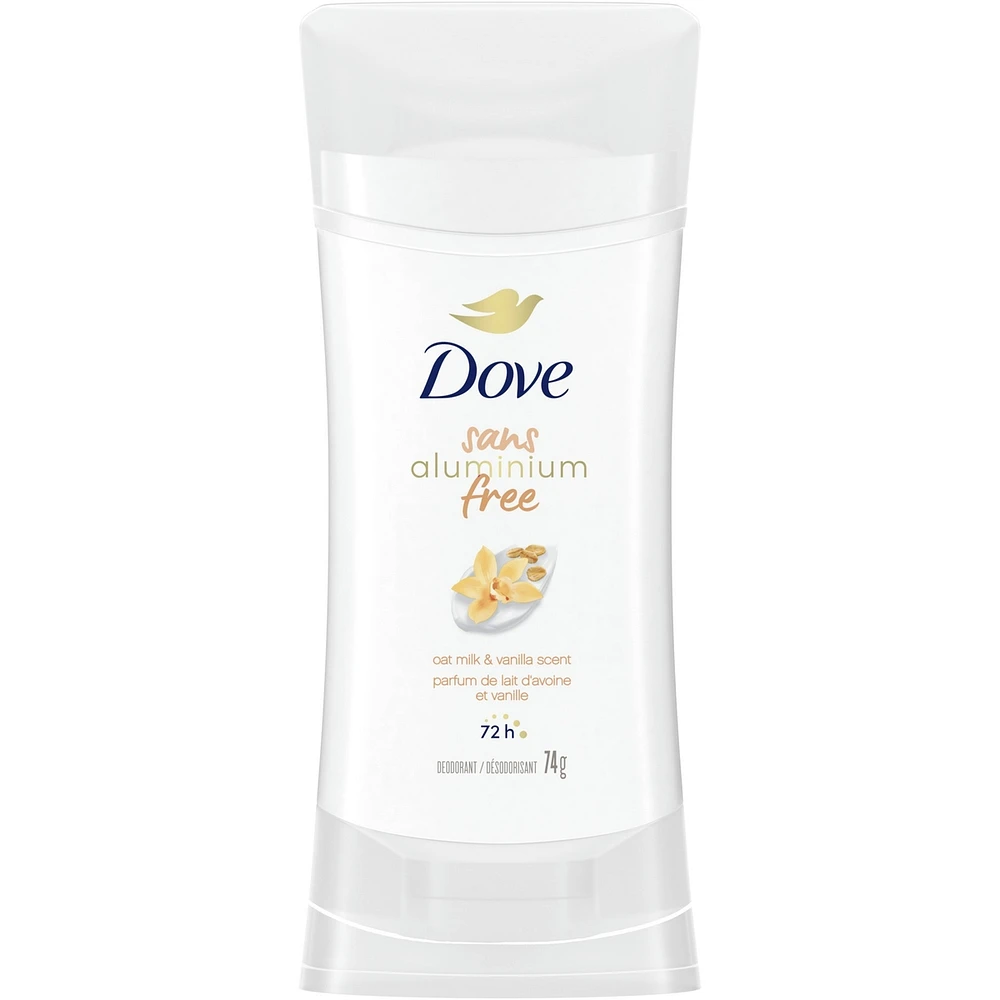 0% Aluminum Oat Milk & Vanilla Scent 48h Aluminum-Free Deodorant for Women with 1/4 Moisturizers for Soft, Smooth Underarms