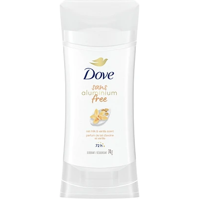 0% Aluminum Oat Milk & Vanilla Scent 48h Aluminum-Free Deodorant for Women with 1/4 Moisturizers for Soft, Smooth Underarms
