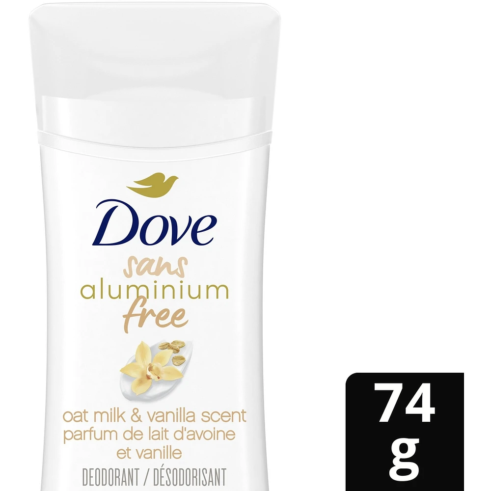 0% Aluminum Oat Milk & Vanilla Scent 48h Aluminum-Free Deodorant for Women with 1/4 Moisturizers for Soft, Smooth Underarms