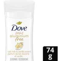 0% Aluminum Oat Milk & Vanilla Scent 48h Aluminum-Free Deodorant for Women with 1/4 Moisturizers for Soft, Smooth Underarms