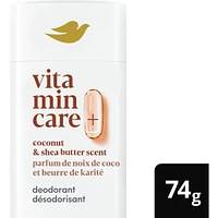 Vitamin Care+ Deodorant Stick Aluminum-Free Deodorant for Women Coconut & Shea Butter Scent 72H Breathable Odour Protection with Vitamin B3+E