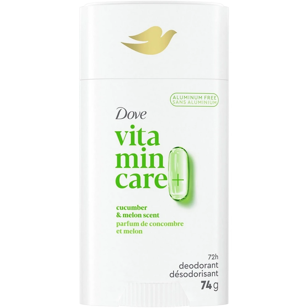 Vitamin Care+ Aluminum-Free Deodorant Cucumber & Melon Scent 72h Breathable Odour Protection with Vitamin B3+E
