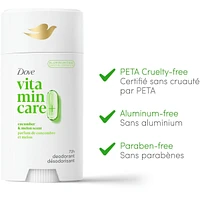 Vitamin Care+ Aluminum-Free Deodorant Cucumber & Melon Scent 72h Breathable Odour Protection with Vitamin B3+E