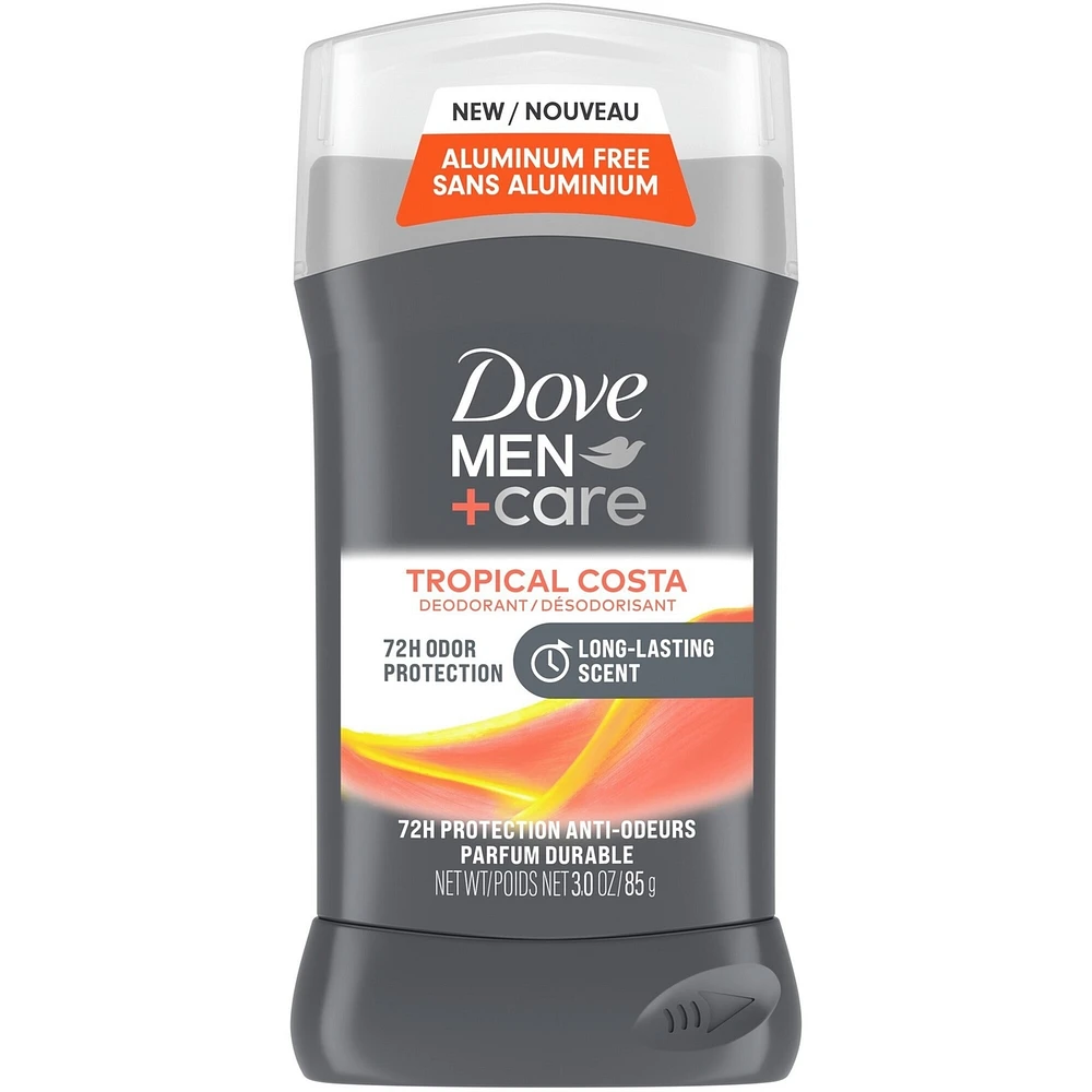 Men+Care Tropical Costa 72h Men's Aluminum-Free Deodorant with Non-Irritant Formula, 1/4 Moisturizing Cream and Vitamin E