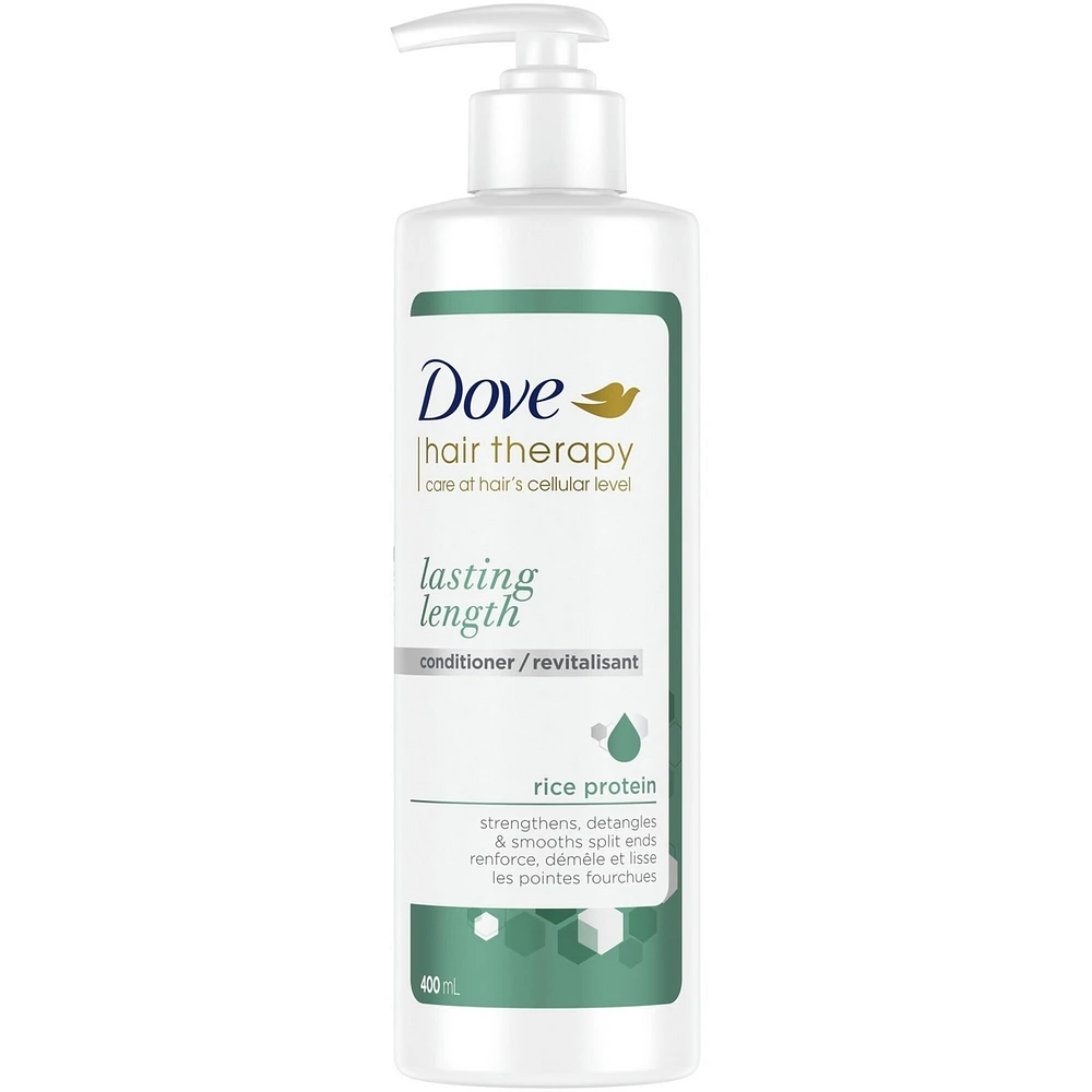 Hair Therapy Lasting Length For Detangling & Smoothing Split Ends Conditioner Strengthening Conditioner for Damaged Hair with Rice Protein