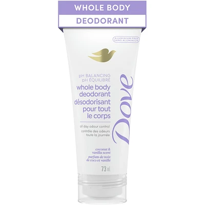 Whole Body Deodorant Cream Aluminum Free Deodorant for Women Coconut & Vanilla Scent for Pits, Privates, & Thighs to Toes