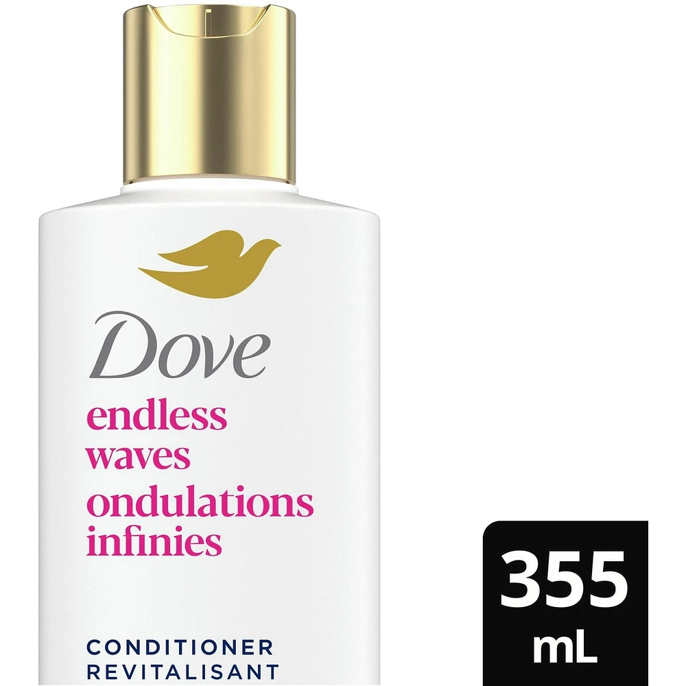 Dove Endless Waves Conditioner for Wavy Hair,  with Liquid Bio-Protein Care technology, 355 ML