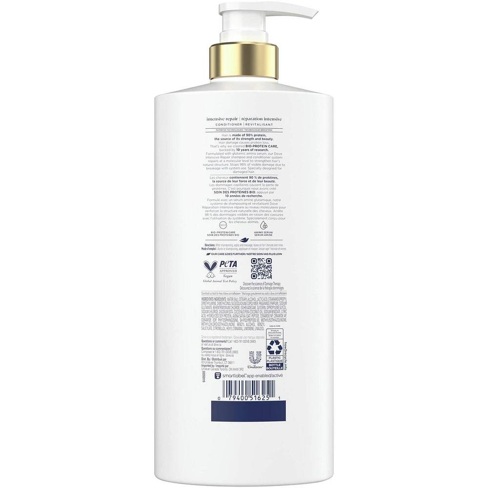 Dove Intensive Repair Conditioner for Damaged Hair,  with Liquid Bio-Protein Care 828 ML