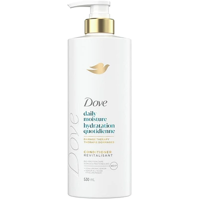 Dove Daily Moisture Conditioner for Dry Hair,  with Liquid Bio-Protein Care and Hyaluronic Serum, 530 ML