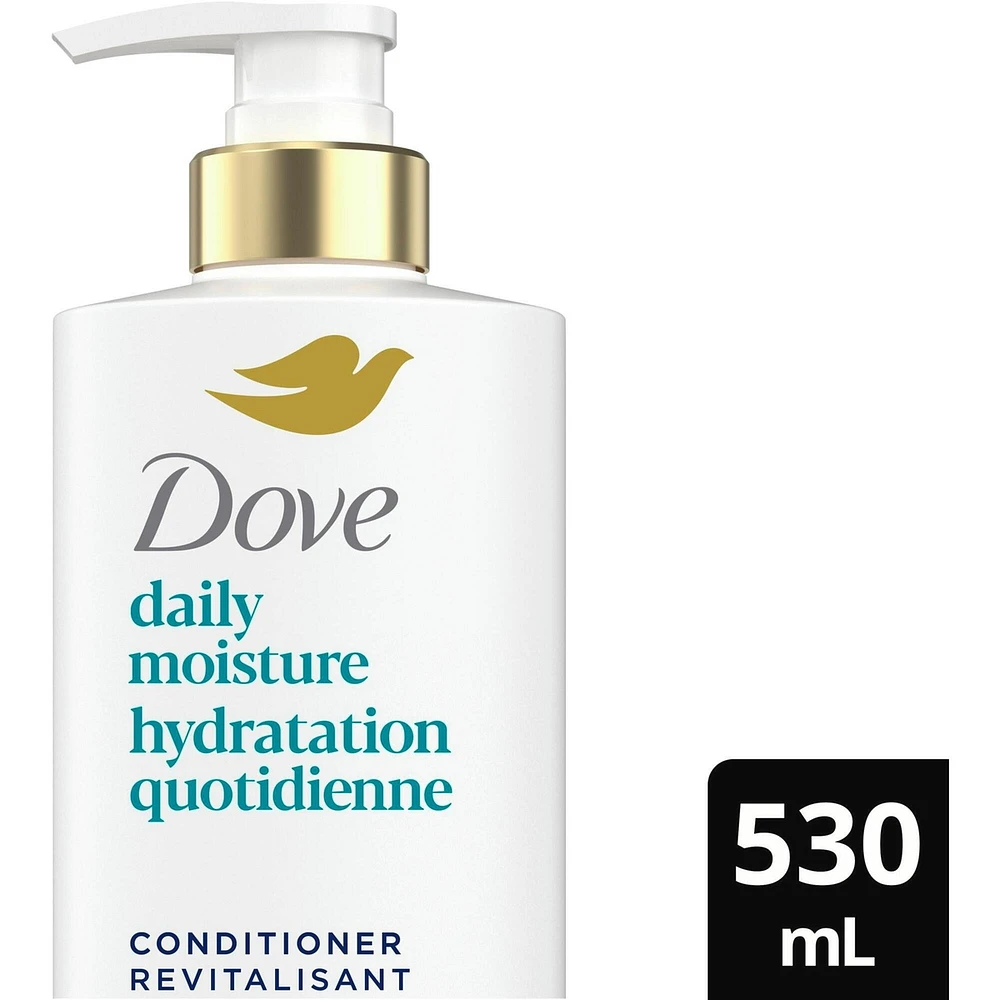 Dove Daily Moisture Conditioner for Dry Hair,  with Liquid Bio-Protein Care and Hyaluronic Serum, 530 ML